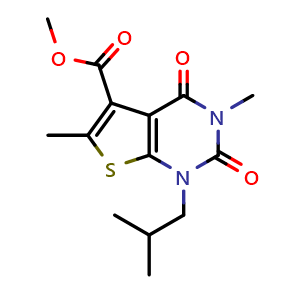 methyl 1-isobutyl-3,6-dimethyl-2,4-dioxo-thieno[2,3-d]pyrimidine-5-carboxylate