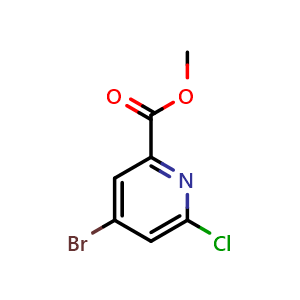 Chemical structure of methyl 4-bromo-6-chloro-pyridine-2-carboxylate , CAS 1206249-86-6, AChemBlock X183545