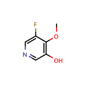 Chemical structure of 5-fluoro-4-methoxy-pyridin-3-ol , CAS 1184172-37-9, AChemBlock X183546