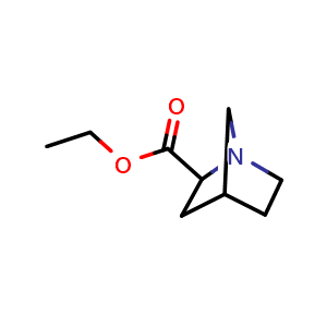 Chemical structure of ethyl 1-azabicyclo[2.2.1]heptane-2-carboxylate , CAS 646055-79-0, AChemBlock X183550