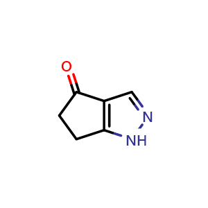 Chemical structure of 5,6-dihydro-1H-cyclopenta[c]pyrazol-4-one , CAS 596844-18-7, AChemBlock X183558