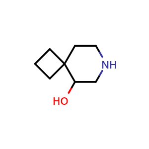 Chemical structure of 7-azaspiro[3.5]nonan-9-ol , CAS 2169103-95-9, AChemBlock X183660
