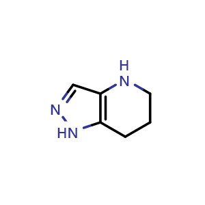 Chemical structure of 4,5,6,7-Tetrahydro-1H-pyrazolo[4,3-b]pyridine , CAS 1189853-67-5, AChemBlock X183671