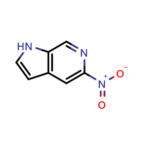 Chemical structure of 5-nitro-1H-pyrrolo[2,3-c]pyridine , CAS 1934548-28-3, AChemBlock X183685