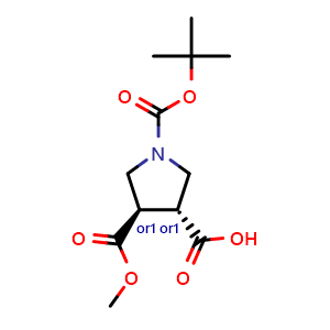 trans-1-tert-butoxycarbonyl-4-methoxycarbonyl-pyrrolidine-3-carboxylic acid