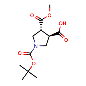 (3R,4R)-1-tert-butoxycarbonyl-4-methoxycarbonyl-pyrrolidine-3-carboxylic acid
