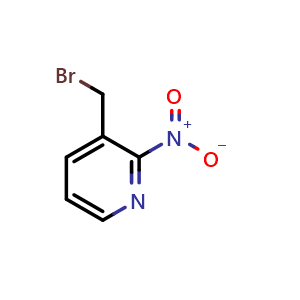 Chemical structure of 3-(bromomethyl)-2-nitro-pyridine , CAS 15936-06-8, AChemBlock X183695