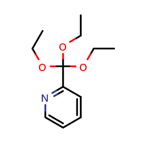 Chemical structure of 2-(triethoxymethyl)pyridine , CAS 1823613-30-4, AChemBlock X183700