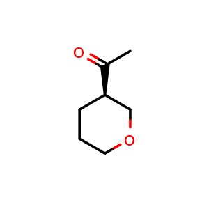 Chemical structure of 1-[(3R)-tetrahydropyran-3-yl]ethanone , CAS 2380942-71-0, AChemBlock X183745
