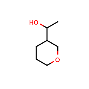 Chemical structure of 1-tetrahydropyran-3-ylethanol , CAS 1339899-34-1, AChemBlock X183747