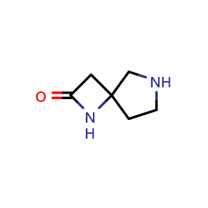 Chemical structure of 1,7-diazaspiro[3.4]octan-2-one , CAS 1420966-53-5, AChemBlock X183765
