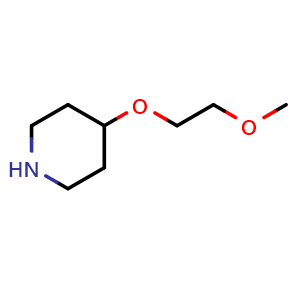 Chemical structure of 4-(2-methoxyethoxy)piperidine , CAS 70978-88-0, AChemBlock X183785