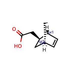 Chemical structure of 2-[endo-2-bicyclo[2.2.1]hept-5-enyl]acetic acid , CAS 14734-13-5, AChemBlock X183826
