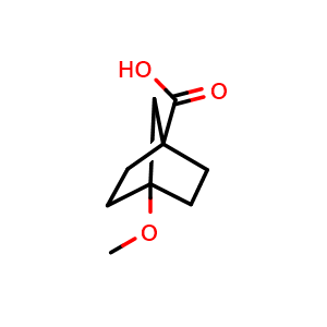 Chemical structure of 4-methoxynorbornane-1-carboxylic acid , CAS 88888-29-3, AChemBlock X183841