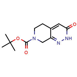 Chemical structure of tert-butyl 3-oxo-2,5,6,8-tetrahydropyrido[3,4-c]pyridazine-7-carboxylate , CAS 1395492-99-5, AChemBlock X183847