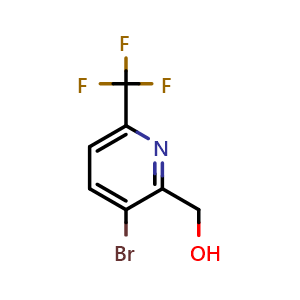 Chemical structure of [3-bromo-6-(trifluoromethyl)-2-pyridyl]methanol , CAS 1227586-09-5, AChemBlock X183853