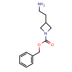 Chemical structure of benzyl 3-(2-aminoethyl)azetidine-1-carboxylate , CAS 1420898-03-8, AChemBlock X183858