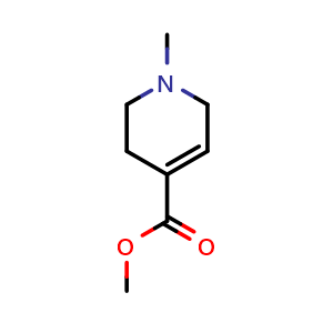 Chemical structure of methyl 1-methyl-3,6-dihydro-2H-pyridine-4-carboxylate , CAS 59097-06-2, AChemBlock X183862