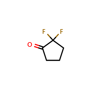Chemical structure of 2,2-difluorocyclopentanone , CAS 2167972-33-8, AChemBlock X183868