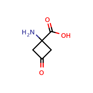 Chemical structure of 1-amino-3-oxo-cyclobutanecarboxylic acid , CAS 2167576-21-6, AChemBlock X183879