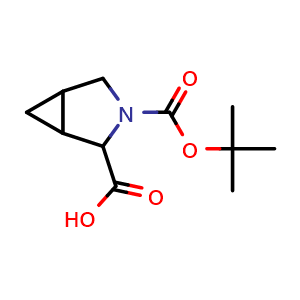 Chemical structure of 3-tert-butoxycarbonyl-3-azabicyclo[3.1.0]hexane-2-carboxylic acid , CAS 953061-58-0, AChemBlock X183886