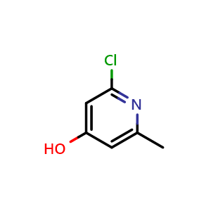Chemical structure of 2-chloro-6-methyl-pyridin-4-ol , CAS 42779-75-9, AChemBlock X183901