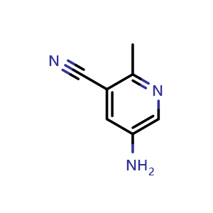 Chemical structure of 5-amino-2-methyl-pyridine-3-carbonitrile , CAS 1346542-14-0, AChemBlock X183905