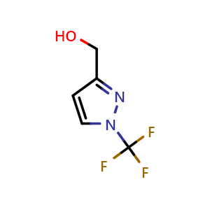Chemical structure of [1-(trifluoromethyl)pyrazol-3-yl]methanol , CAS 2090733-50-7, AChemBlock X183930