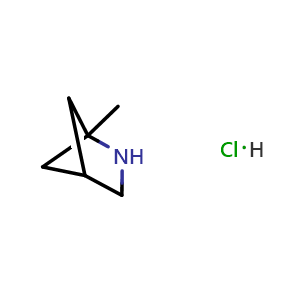 Chemical structure of 1-Methyl-2-azabicyclo[2.1.1]hexane hydrochloride , CAS 637739-97-0, AChemBlock X183931