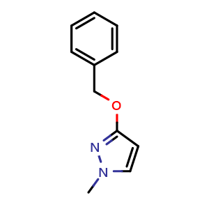 Chemical structure of 3-benzyloxy-1-methyl-pyrazole , CAS 1401812-32-5, AChemBlock X183939