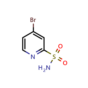 Chemical structure of 4-bromopyridine-2-sulfonamide , CAS 1209458-42-3, AChemBlock X183967