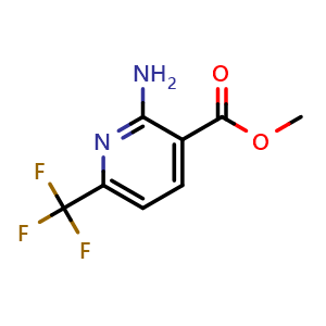 Chemical structure of methyl 2-amino-6-(trifluoromethyl)pyridine-3-carboxylate , CAS 1034131-63-9, AChemBlock X183970