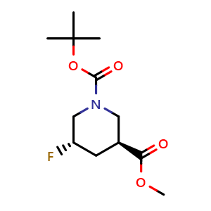 O1-tert-butyl O3-methyl (3S,5S)-5-fluoropiperidine-1,3-dicarboxylate