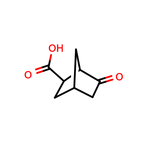 Chemical structure of 6-oxonorbornane-2-carboxylic acid , CAS 877124-64-6, AChemBlock X184027