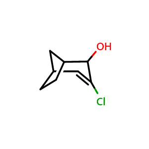 Chemical structure of 3-chlorobicyclo[3.2.1]oct-3-en-2-ol , CAS 90003-08-0, AChemBlock X184030
