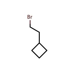 Chemical structure of 2-bromoethylcyclobutane , CAS 960078-90-4, AChemBlock X184048