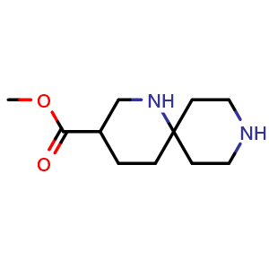 Chemical structure of methyl 1,9-diazaspiro[5.5]undecane-3-carboxylate , CAS 1452809-34-5, AChemBlock X184055