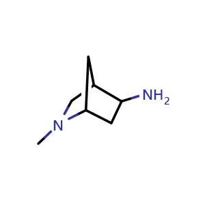 Chemical structure of 2-methyl-2-azabicyclo[2.2.1]heptan-5-amine , CAS 93798-22-2, AChemBlock X184061