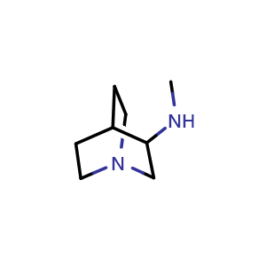 Chemical structure of N-methylquinuclidin-3-amine , CAS 50684-24-7, AChemBlock X184091