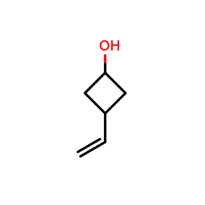 Chemical structure of 3-vinylcyclobutanol , CAS 82363-68-6, AChemBlock X184096
