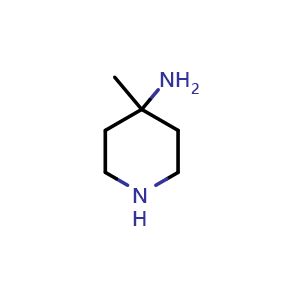 Chemical structure of 4-methylpiperidin-4-amine , CAS 196614-16-1, AChemBlock X184105