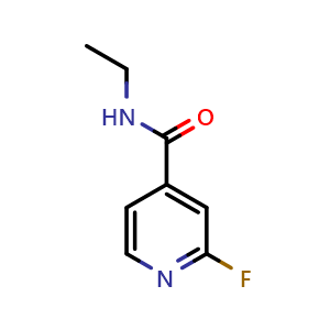 Chemical structure of N-ethyl-2-fluoro-pyridine-4-carboxamide , CAS 1249132-37-3, AChemBlock X184126