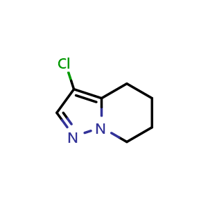 Chemical structure of 3-chloro-4,5,6,7-tetrahydropyrazolo[1,5-a]pyridine , CAS 2138386-72-6, AChemBlock X184173