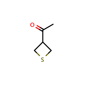 Chemical structure of 1-(thietan-3-yl)ethanone , CAS 1512355-92-8, AChemBlock X184185