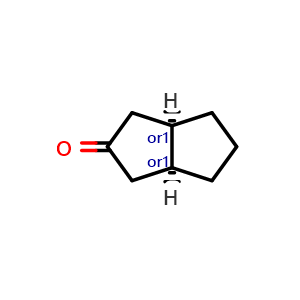 Chemical structure of cis-3,3a,4,5,6,6a-hexahydro-1H-pentalen-2-one , CAS 19915-11-8, AChemBlock X184218