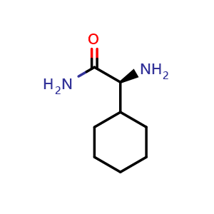 Chemical structure of (2S)-2-amino-2-cyclohexyl-acetamide , CAS 697733-97-4, AChemBlock X184230