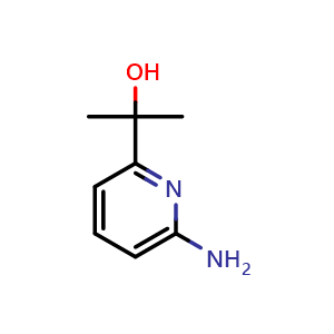 Chemical structure of 2-(6-amino-2-pyridyl)propan-2-ol , CAS 1446793-28-7, AChemBlock X184261