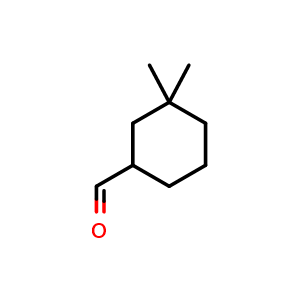 Chemical structure of 3,3-dimethylcyclohexanecarbaldehyde , CAS 99017-89-7, AChemBlock X184269