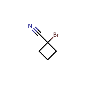 Chemical structure of 1-bromocyclobutanecarbonitrile , CAS 39994-98-4, AChemBlock X184298