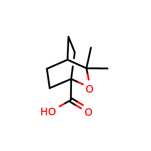 Chemical structure of 3,3-dimethyl-2-oxabicyclo[2.2.2]octane-1-carboxylic acid , CAS 149194-97-8, AChemBlock X184351